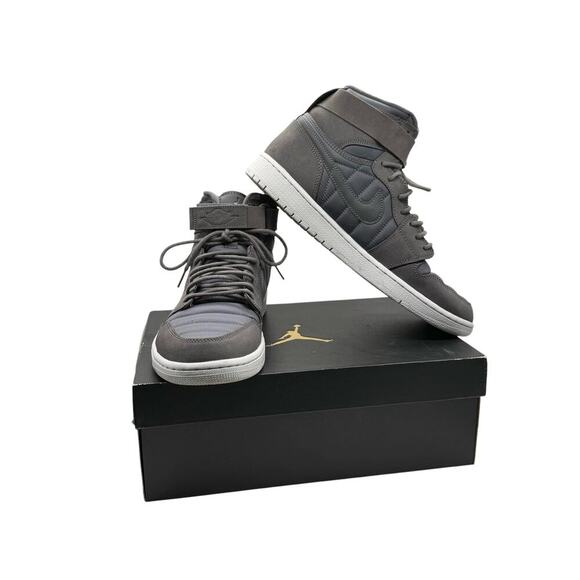AIR JORDAN 1 High Strap Shoes‎ Dark Grey Men’s Size 12 - Picture 1 of 10